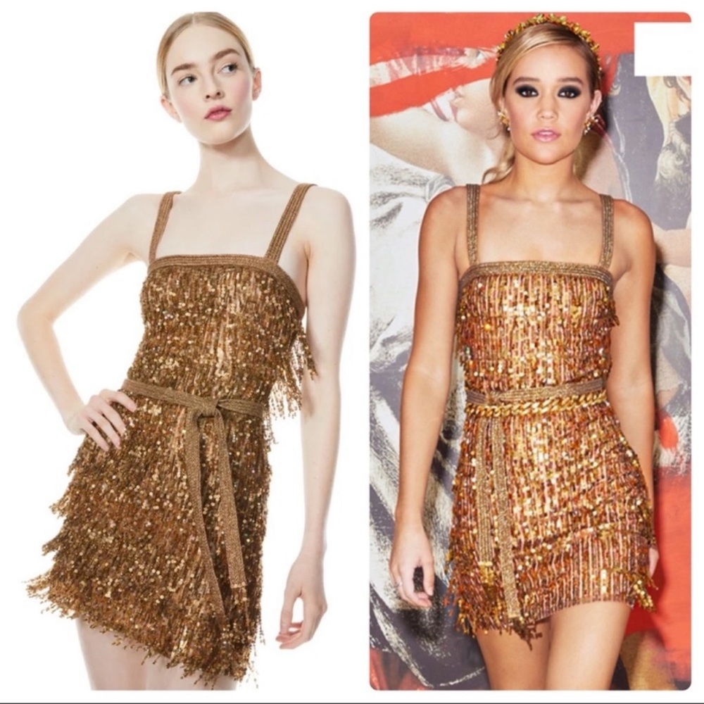 ALICE + OLIVIA Sonja Sequin Mini Dress